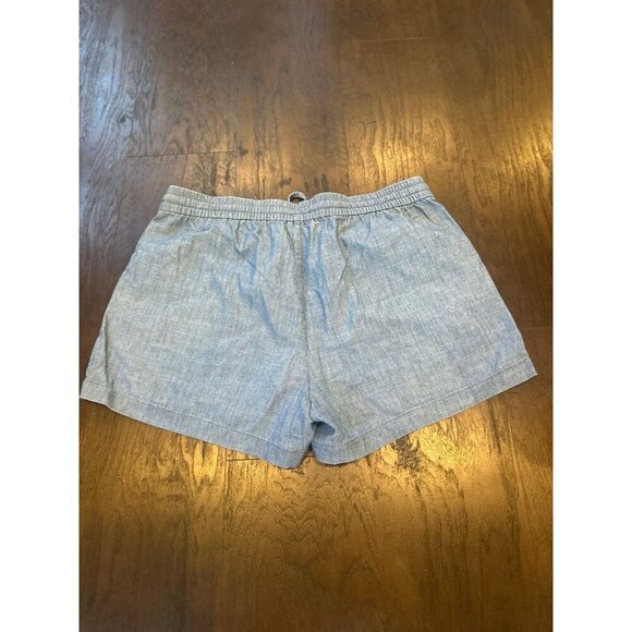 J crew women’s medium stretchy band denim linen shorts b11 - Picture 3 of 3